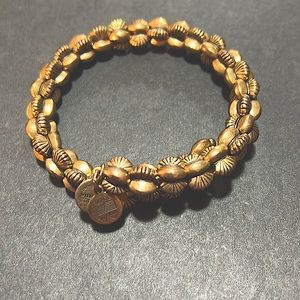 Alex and Ani brushed gold thick bracelet